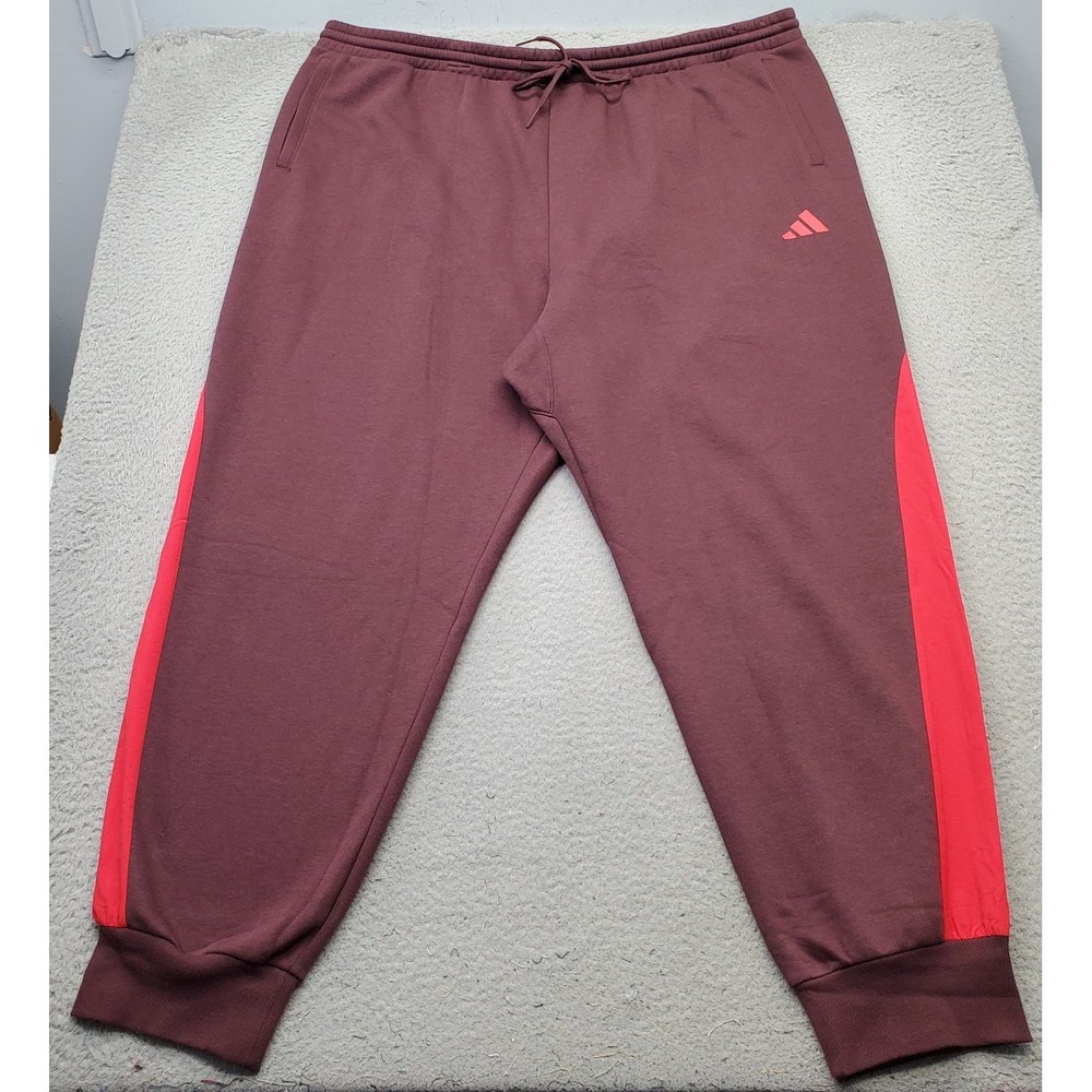 Adidas Sweatpants Men 4XLT Multi Fleece Lined Regular Fit Tapered Leg Drawstring